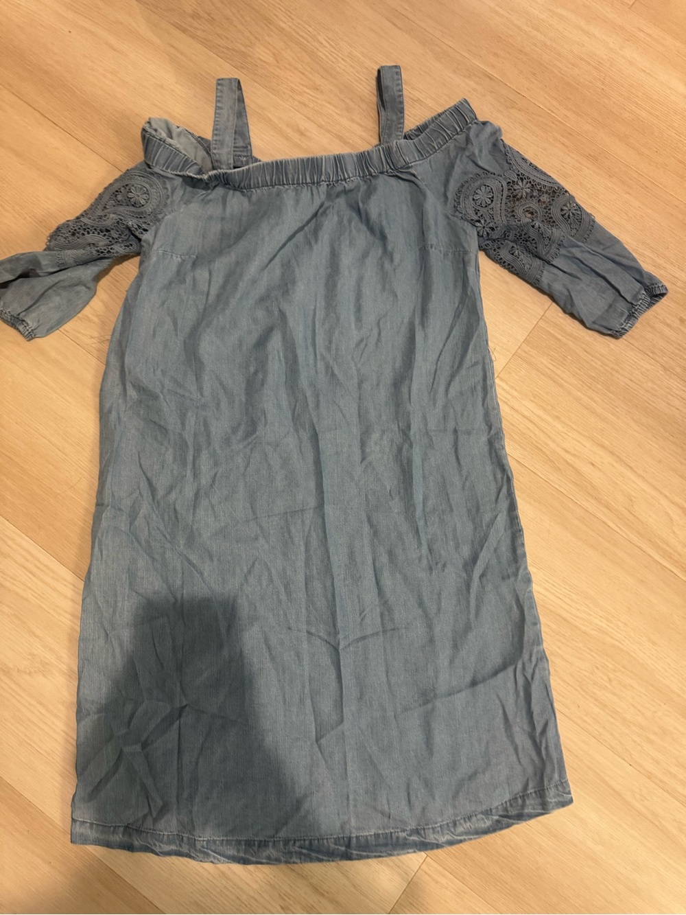 Chico's Chambray Blue Cold-Shoulder Dress